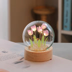 BloomLuxe Tulip Glass Table Lamp