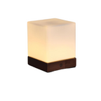 CubeLuxe Wood and Glass Cube Lamp