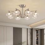 Sputnik Mid Century Silver Ceiling Light - view 3