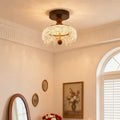 Vintage Water Drop Walnut Ceiling Light