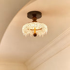Vintage Water Drop Walnut Ceiling Light - view 2