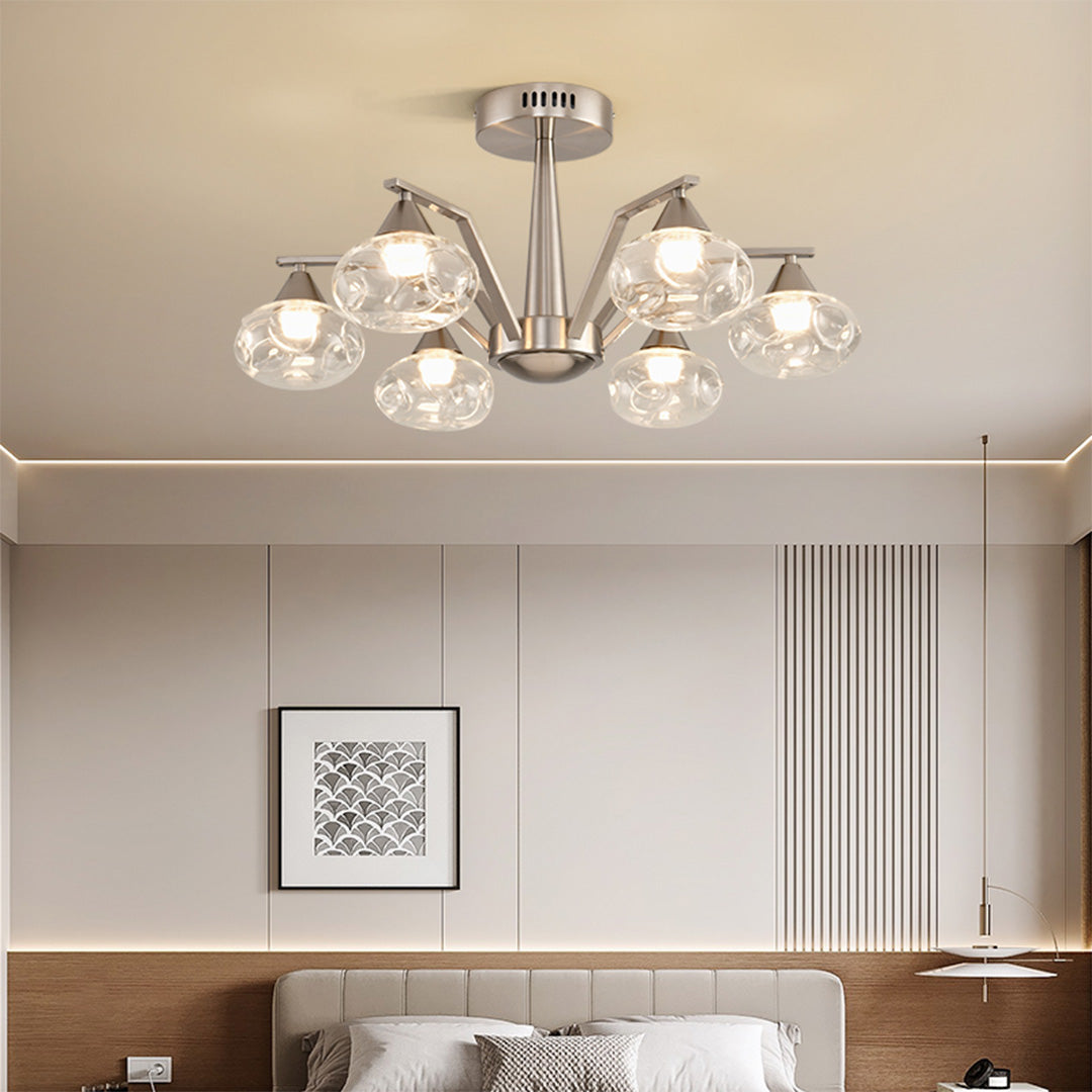 Sputnik Mid Century Silver Ceiling Light