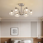 Sputnik Mid Century Silver Ceiling Light - view 2