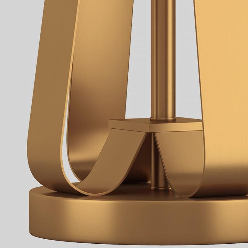 Atlas Brass Geometric Table Lamp (22")