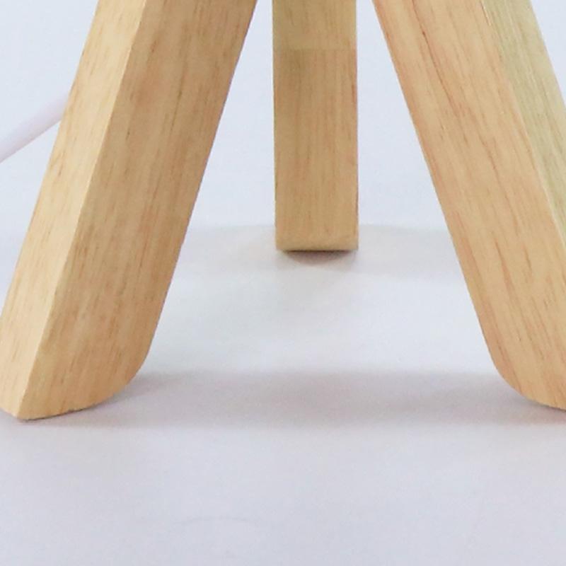 Soren Wood Tripod Table Lamp (15")
