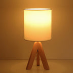 Soren Wood Tripod Table Lamp (15")