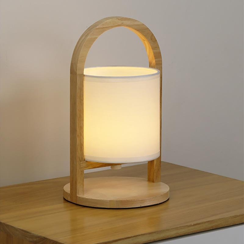Foster Wood Lantern Table Lamp (12")