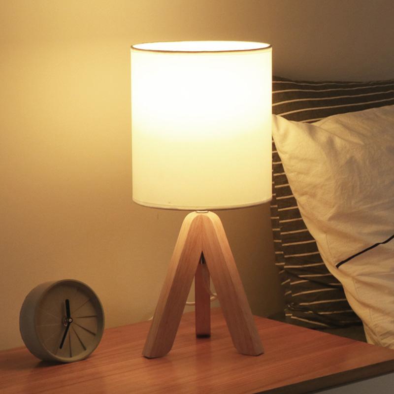 Wood Modern Tripod Table Lamp