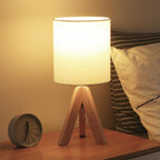 Wood Modern Tripod Table Lamp