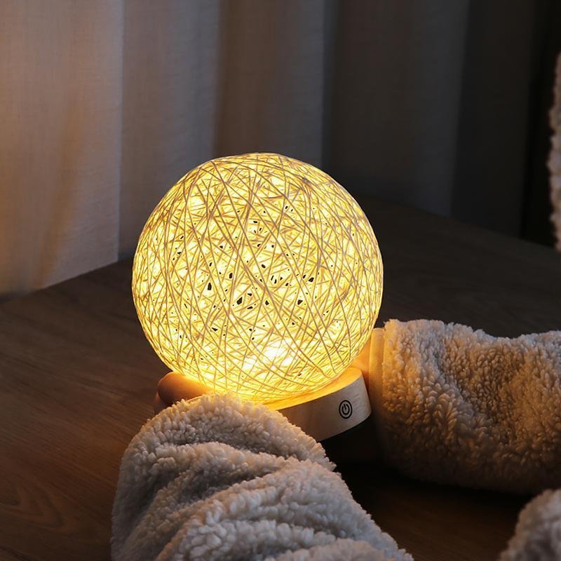 Natural Rattan Wicker Table Lamp - view 3