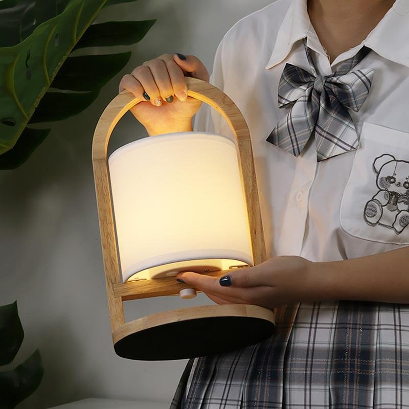 Wood Portable Accent Table Lamp - view 5