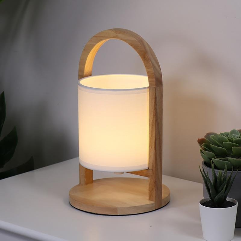 Wood Portable Accent Table Lamp - view 2