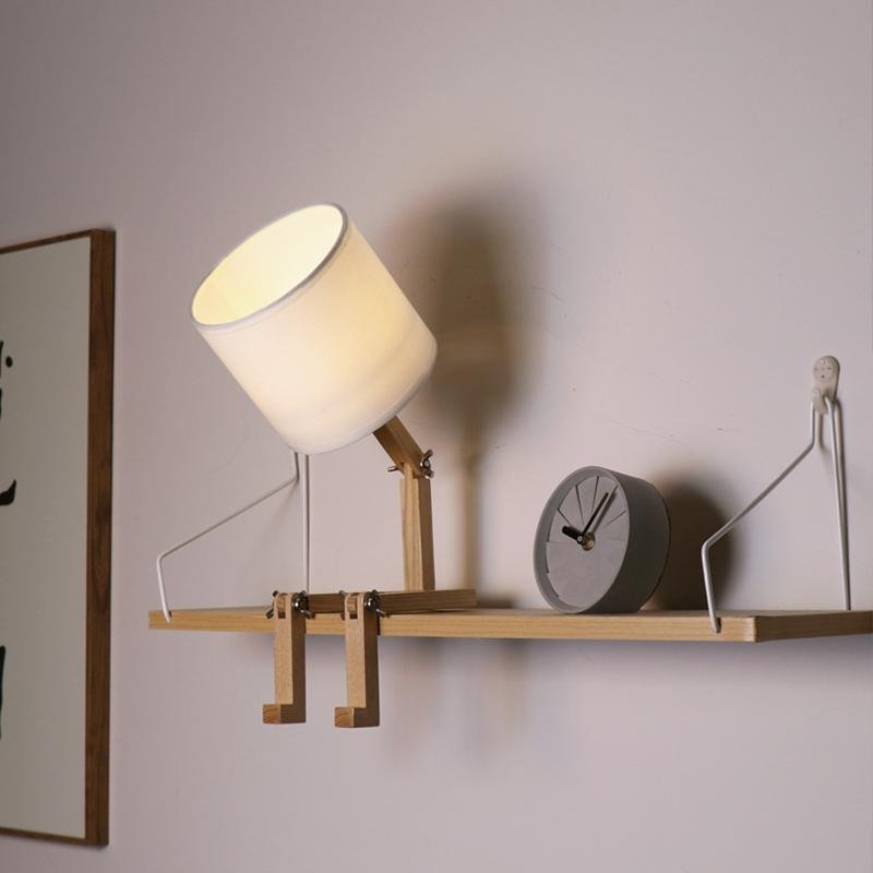 Wooden Sitting Robot Table Lamp - view 6