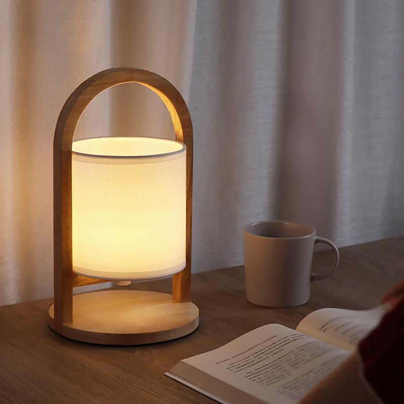 Wood Portable Accent Table Lamp - view 3