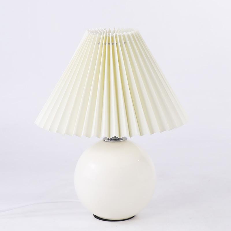 Colette Pleated Ceramic Table Lamp (11")