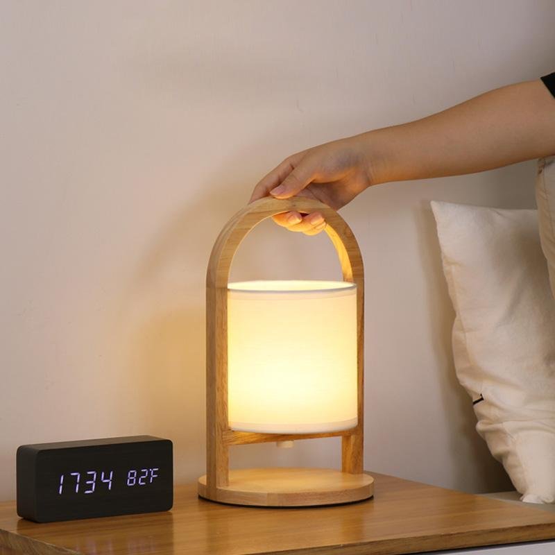 Wood Portable Accent Table Lamp - view 6