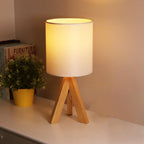 Soren Wood Tripod Table Lamp (15")