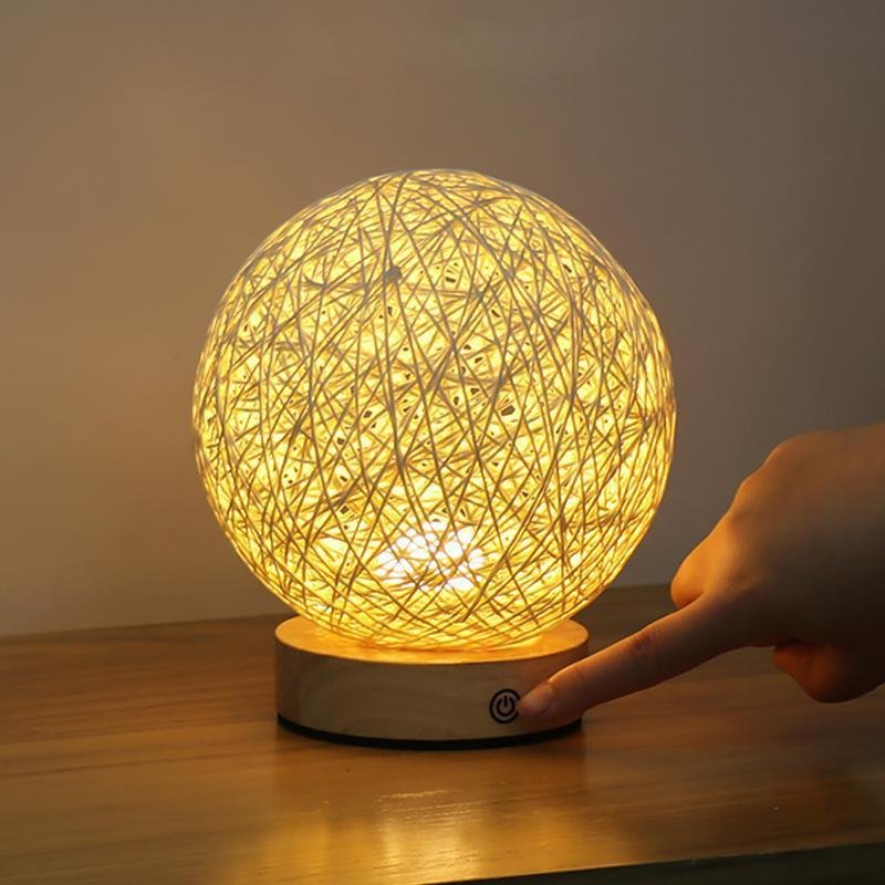 Natural Rattan Wicker Table Lamp - view 5