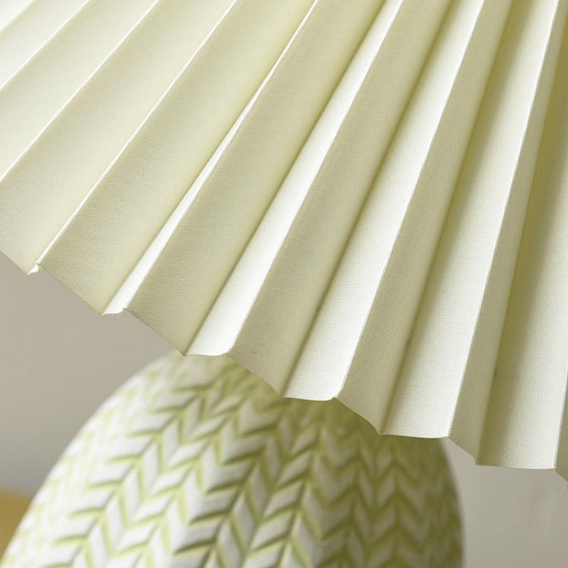 Pleated Linen Ceramic Table Lamp - view 5