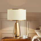 Golden Brass Geometric Table Lamp - view 6