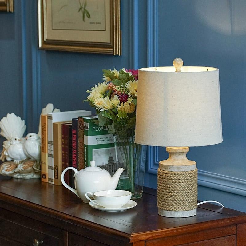 Harbor Rope Stone Table Lamp (20")