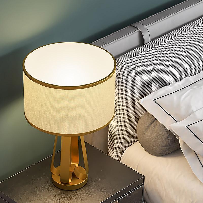 Atlas Brass Geometric Table Lamp (22")