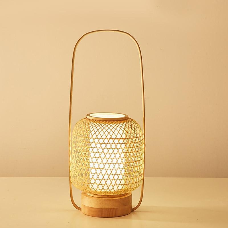 Woven Bamboo Table Lamp with USB Port - view 5