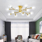 Globe Metal Glass Industrial Ceiling Light