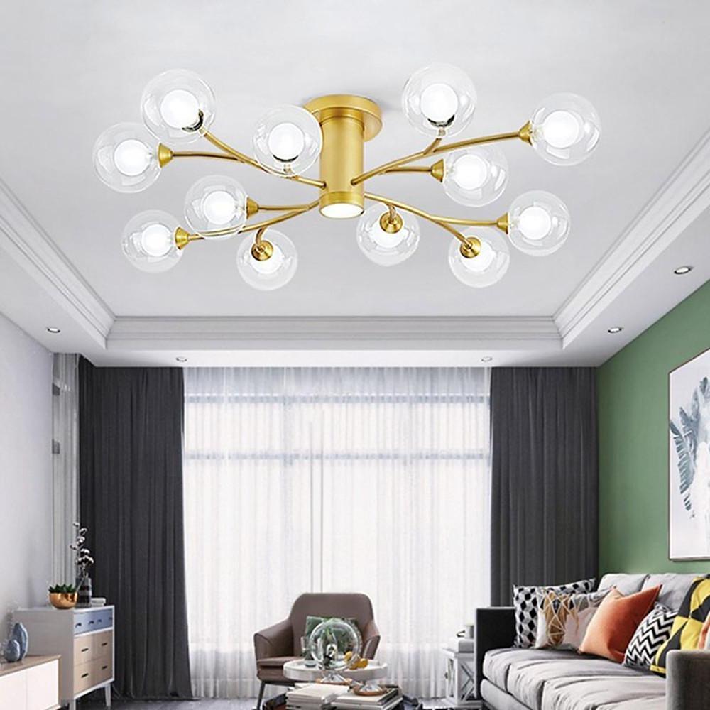 Globe Metal Glass Industrial Ceiling Light