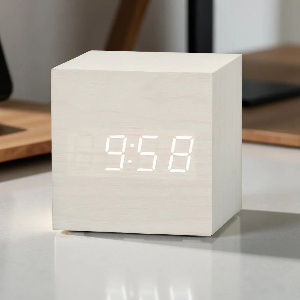 Alarm Clock LED Digital Cube Display - LivingLX