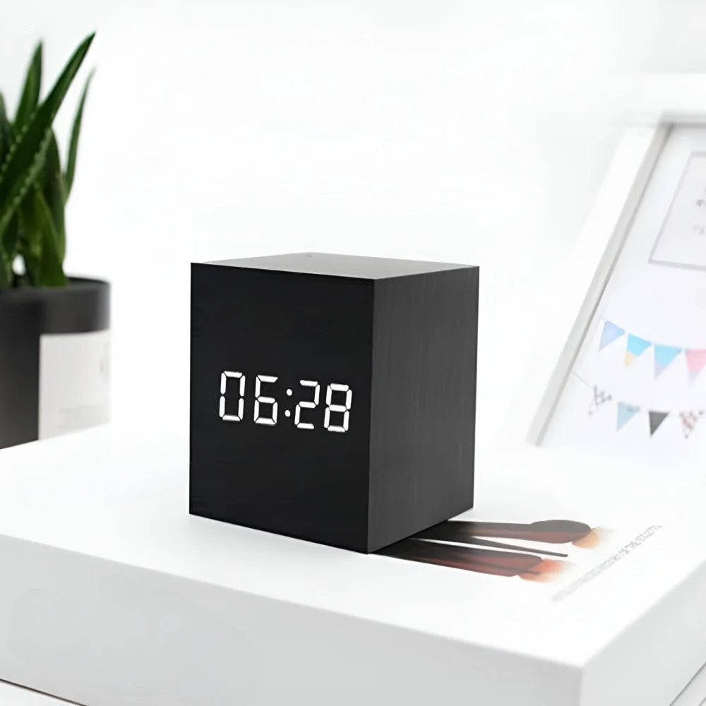 Alarm Clock LED Digital Cube Display - LivingLX