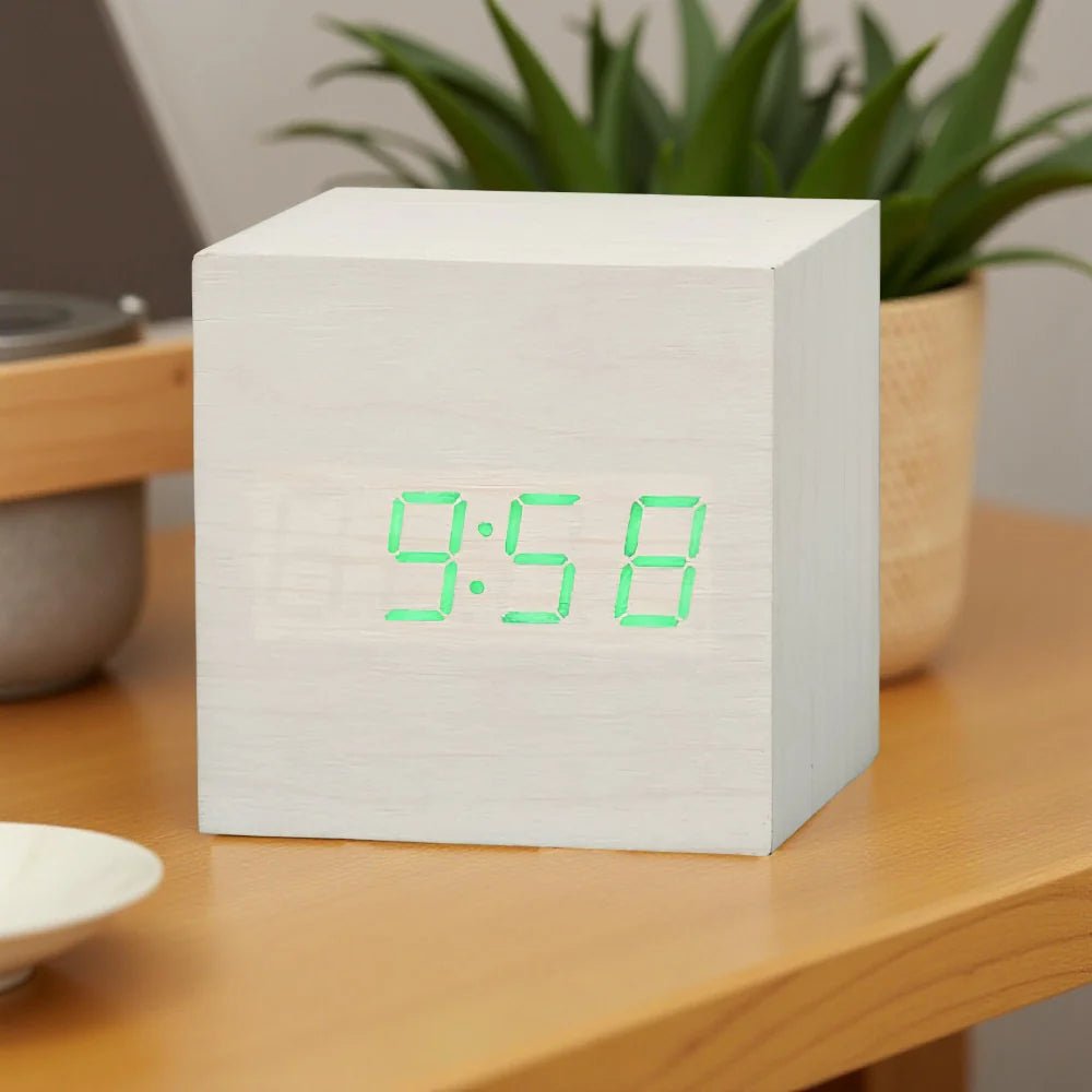 Alarm Clock LED Digital Cube Display - LivingLX