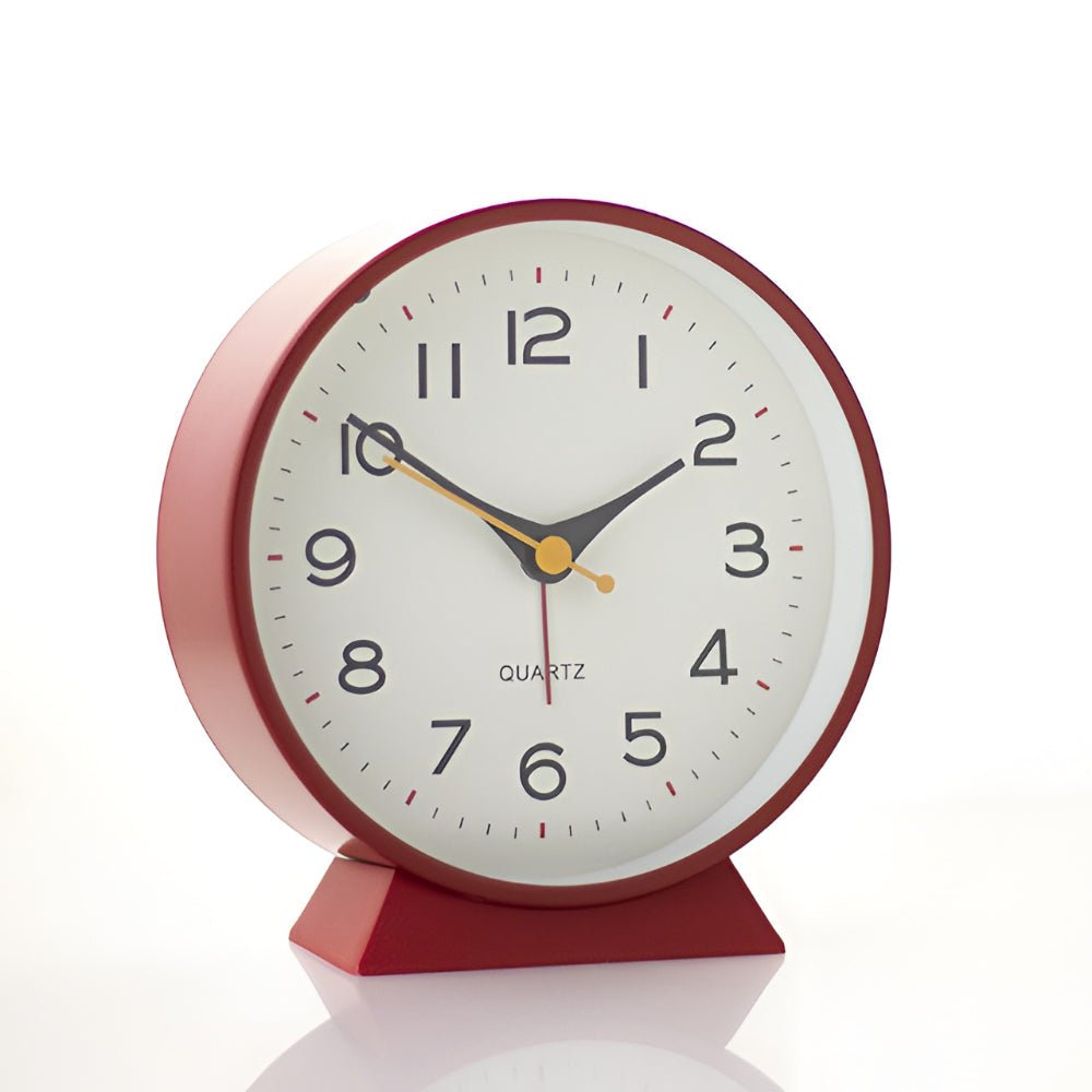 Alarm Clock Silent Quartz Vintage Table Clock - LivingLX