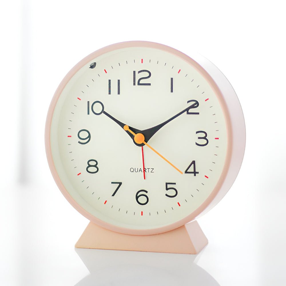 Alarm Clock Silent Quartz Vintage Table Clock - LivingLX