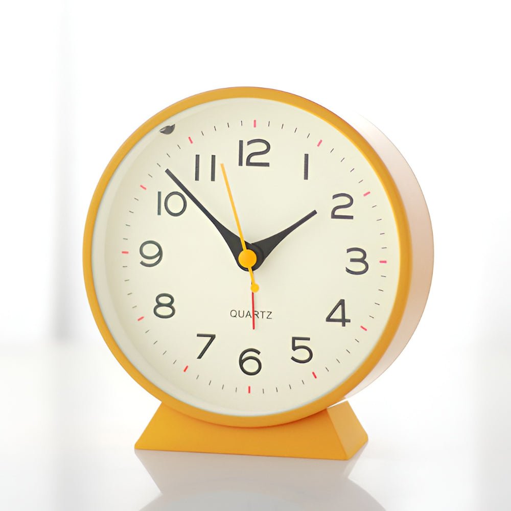 Alarm Clock Silent Quartz Vintage Table Clock - LivingLX
