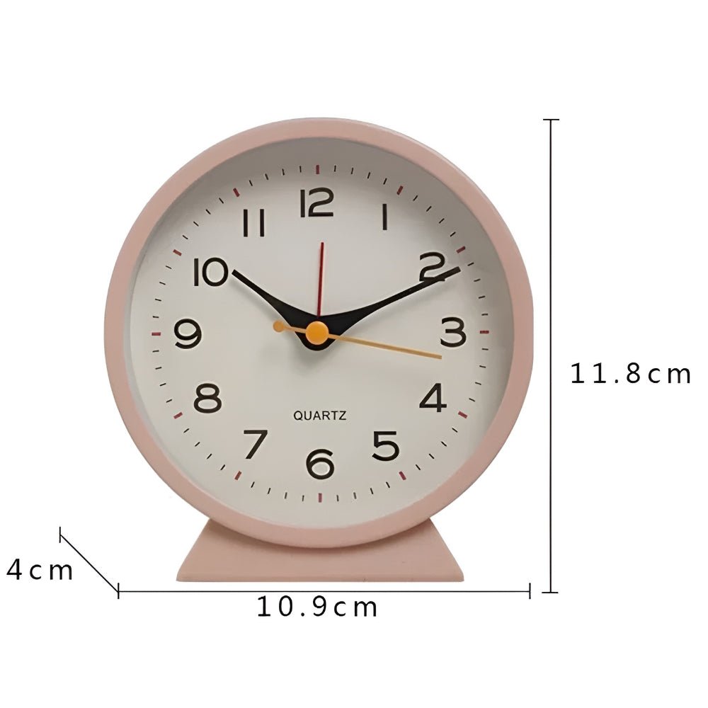Alarm Clock Silent Quartz Vintage Table Clock - LivingLX