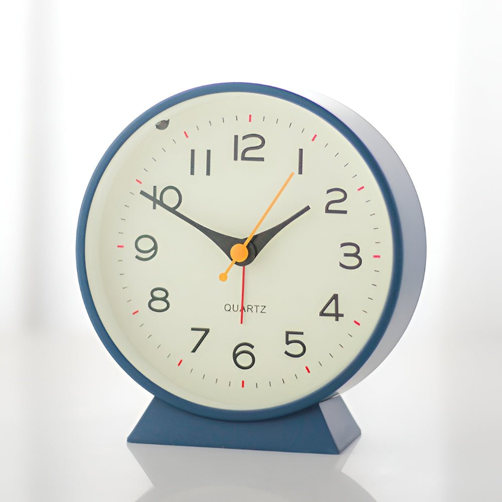 Alarm Clock Silent Quartz Vintage Table Clock - LivingLX