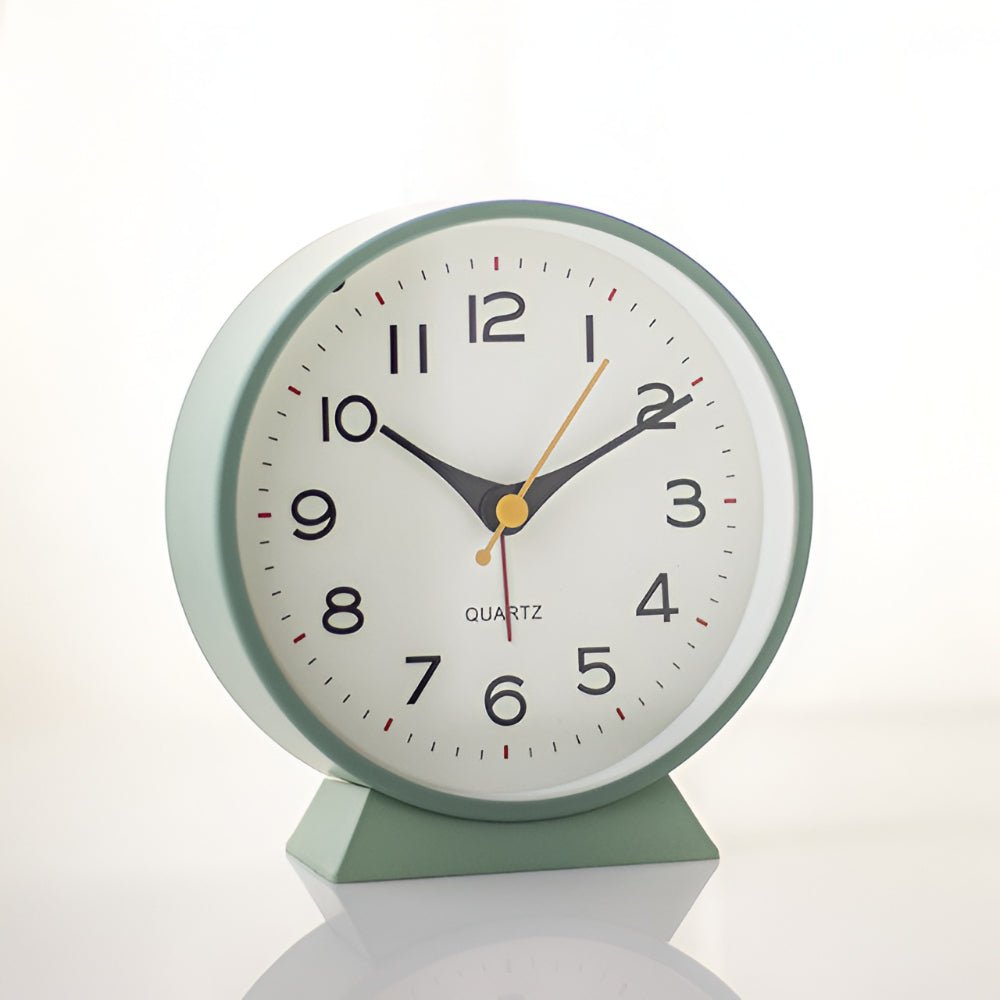 Alarm Clock Silent Quartz Vintage Table Clock - LivingLX