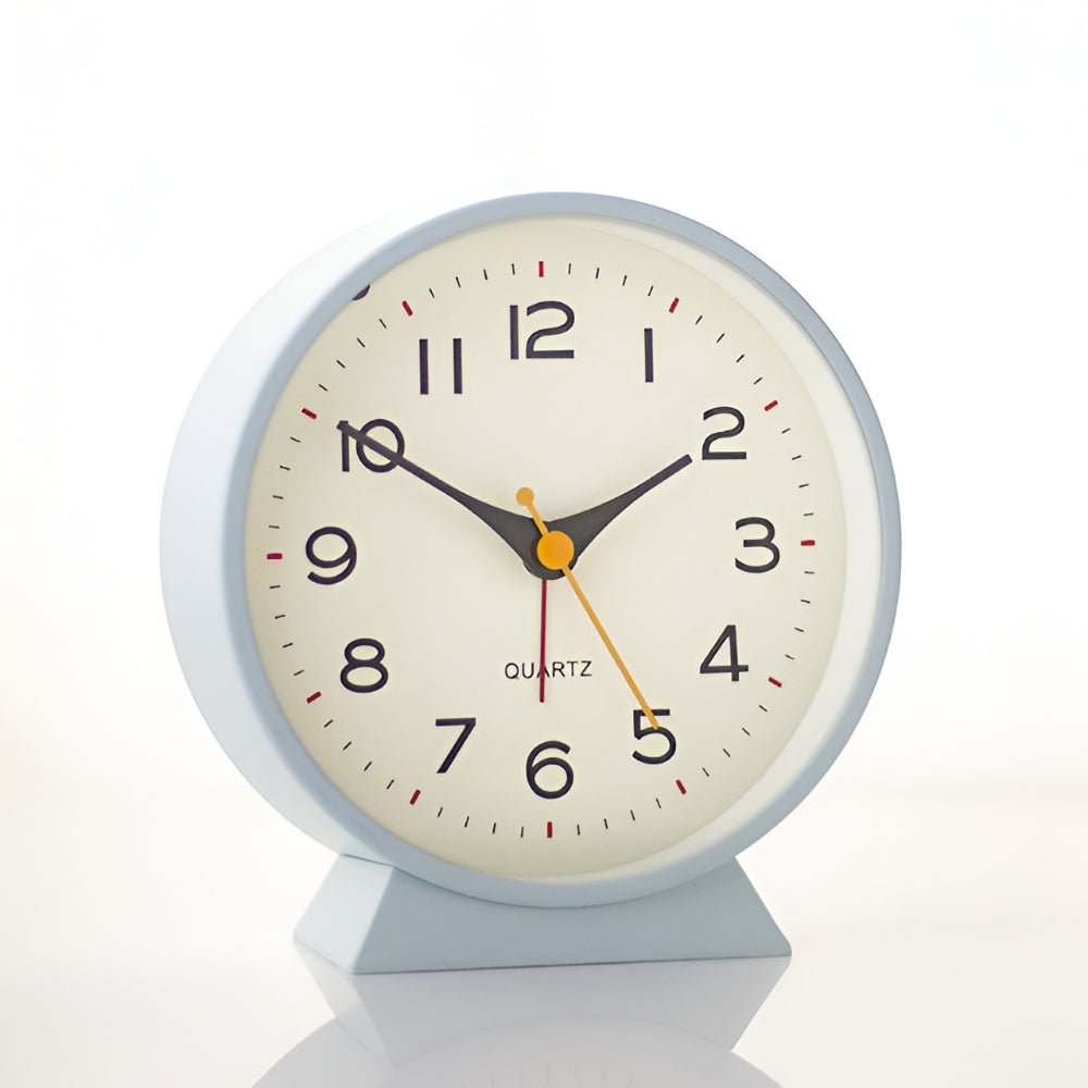 Alarm Clock Silent Quartz Vintage Table Clock - LivingLX