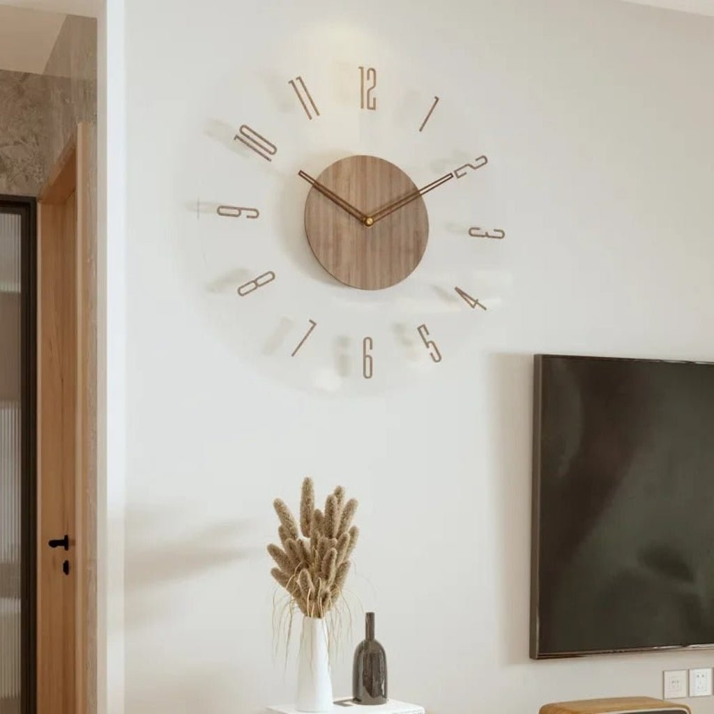 Analog Clock Modern Wall Clock Vintage Decorative - LivingLX
