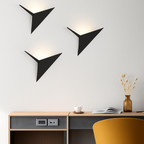 Loft Triangle LED Wall Sconce | Modern Geometric Metal Wall Light in Black, White or Gold