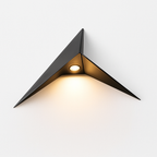 Loft Triangle LED Wall Sconce | Modern Geometric Metal Wall Light in Black, White or Gold