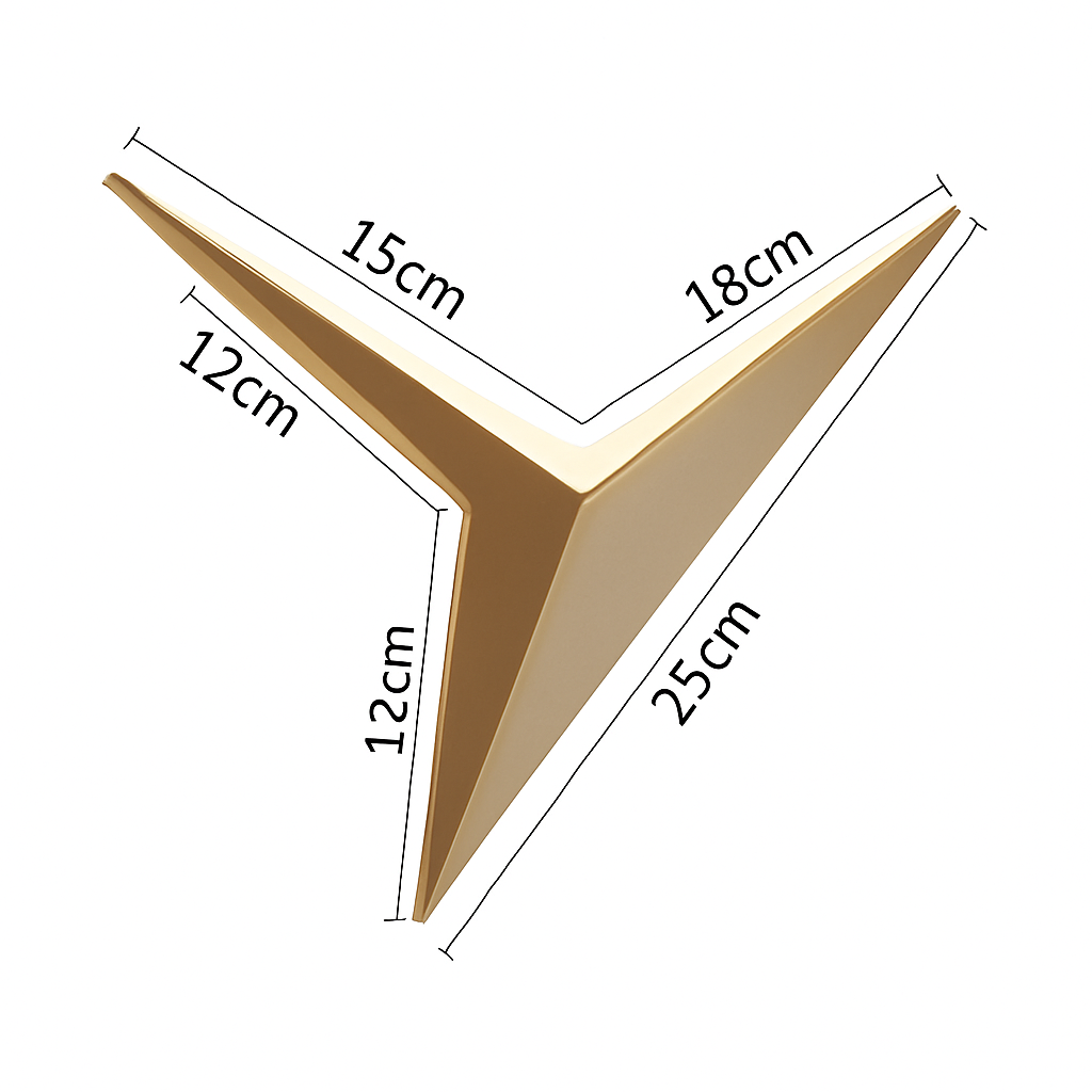 Loft Triangle LED Wall Sconce | Modern Geometric Metal Wall Light in Black, White or Gold