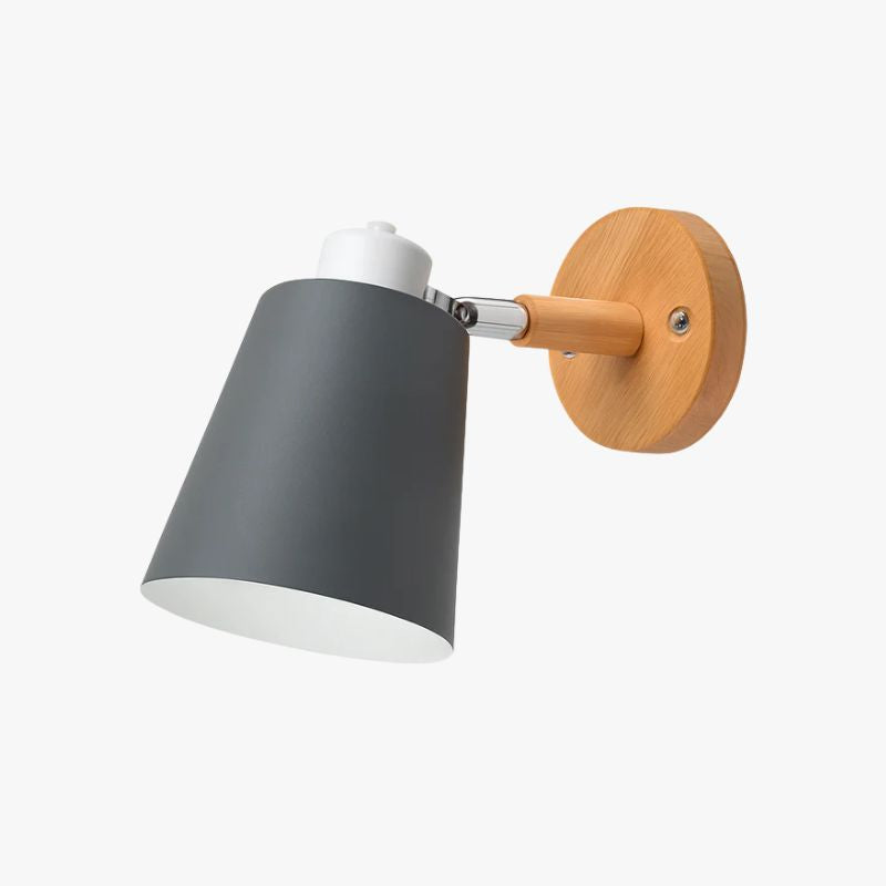 Pivot Wood & Metal Adjustable Wall Sconce | Swivel Reading Light