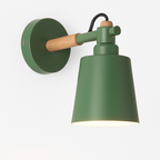 Nordic Wood & Metal LED Wall Sconce | Modern Bedside Wall Light