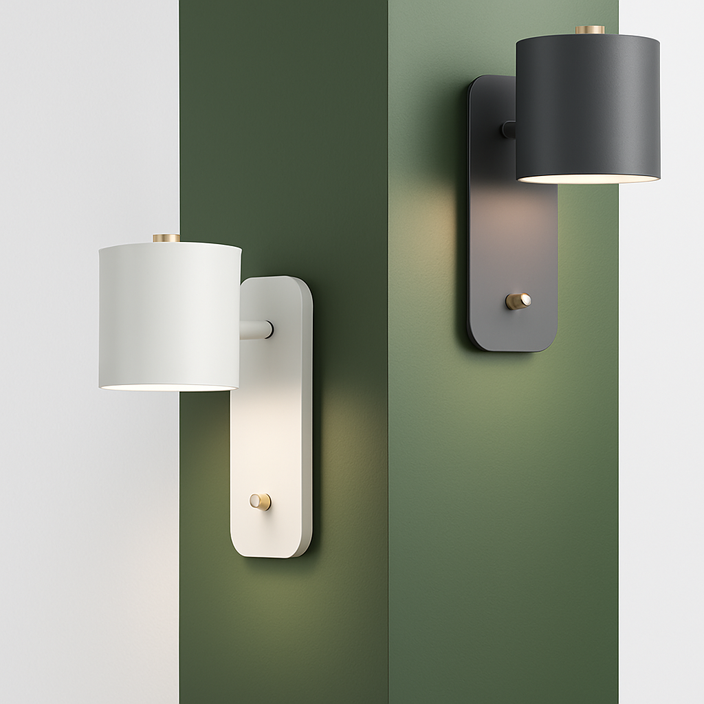 Nordic Up & Down Metal Wall Sconce | Modern Staircase, Bedroom & Living Room Wall Light with Switch