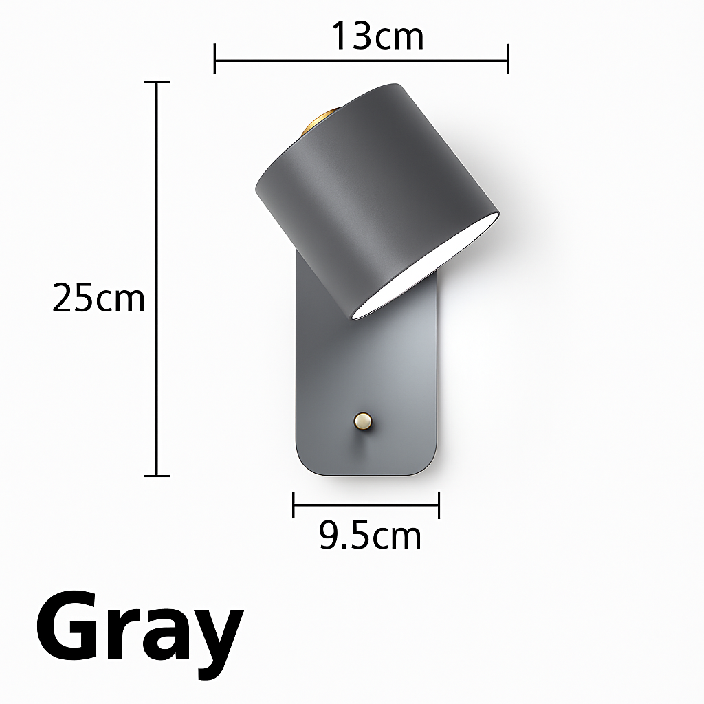 Nordic Up & Down Metal Wall Sconce | Modern Staircase, Bedroom & Living Room Wall Light with Switch