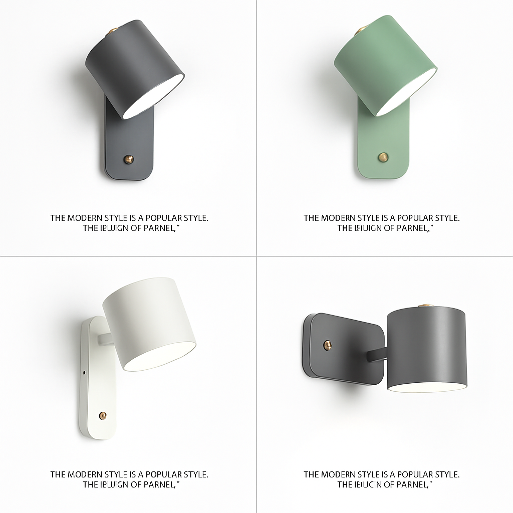 Nordic Up & Down Metal Wall Sconce | Modern Staircase, Bedroom & Living Room Wall Light with Switch
