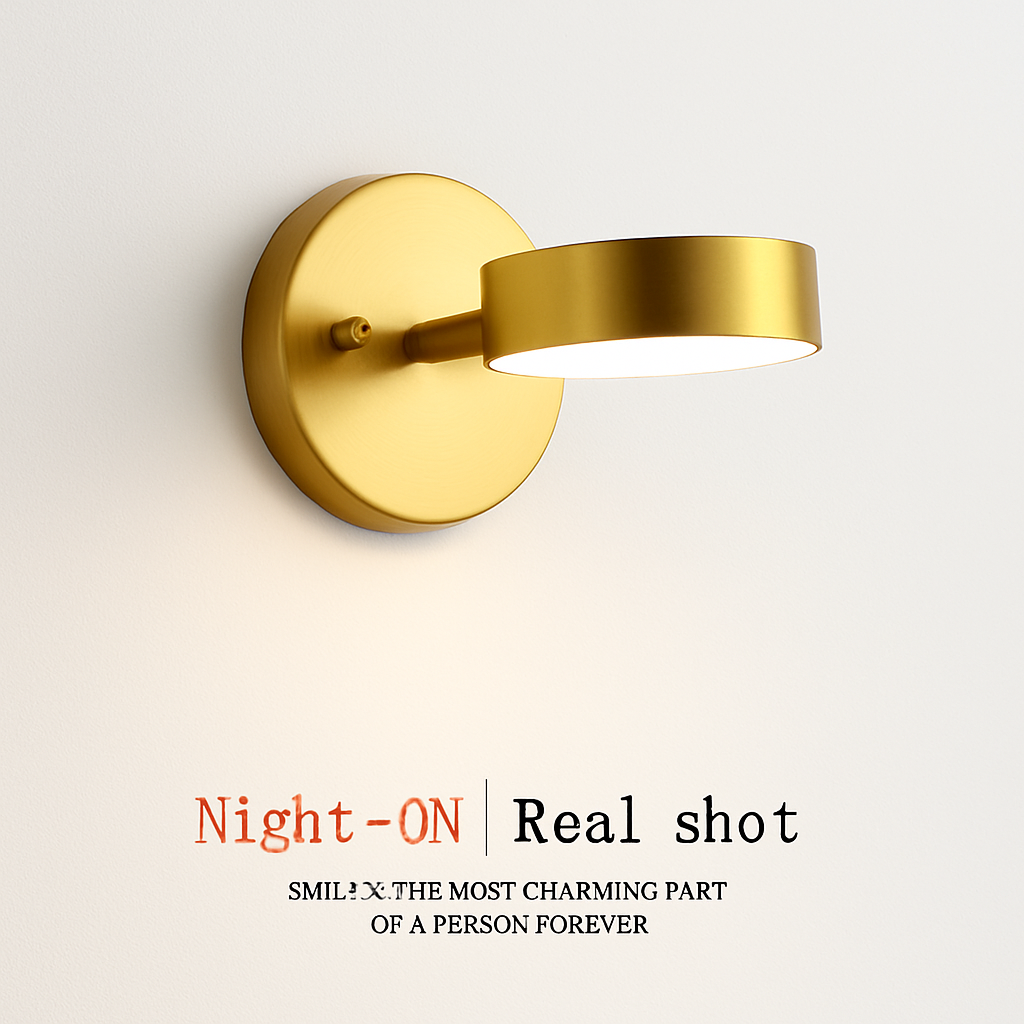 Nordic Up & Down LED Wall Sconce | Modern Gold or Black Bedside Wall Light with Optional Switch