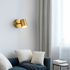 Nordic Up & Down LED Wall Sconce | Modern Gold or Black Bedside Wall Light with Optional Switch